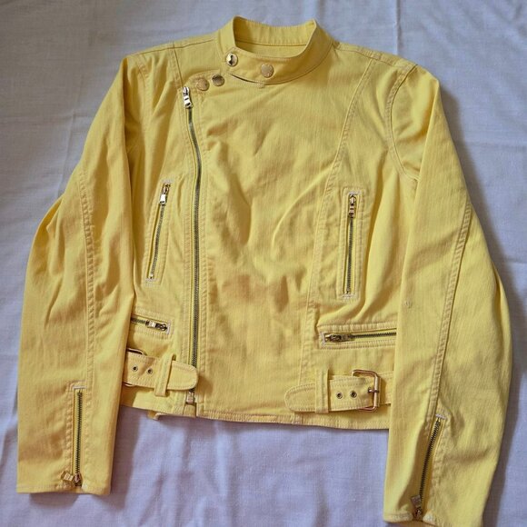 Size Large Ralph Lauren Yellow Full Zip Jacket - Picture 1 of 10